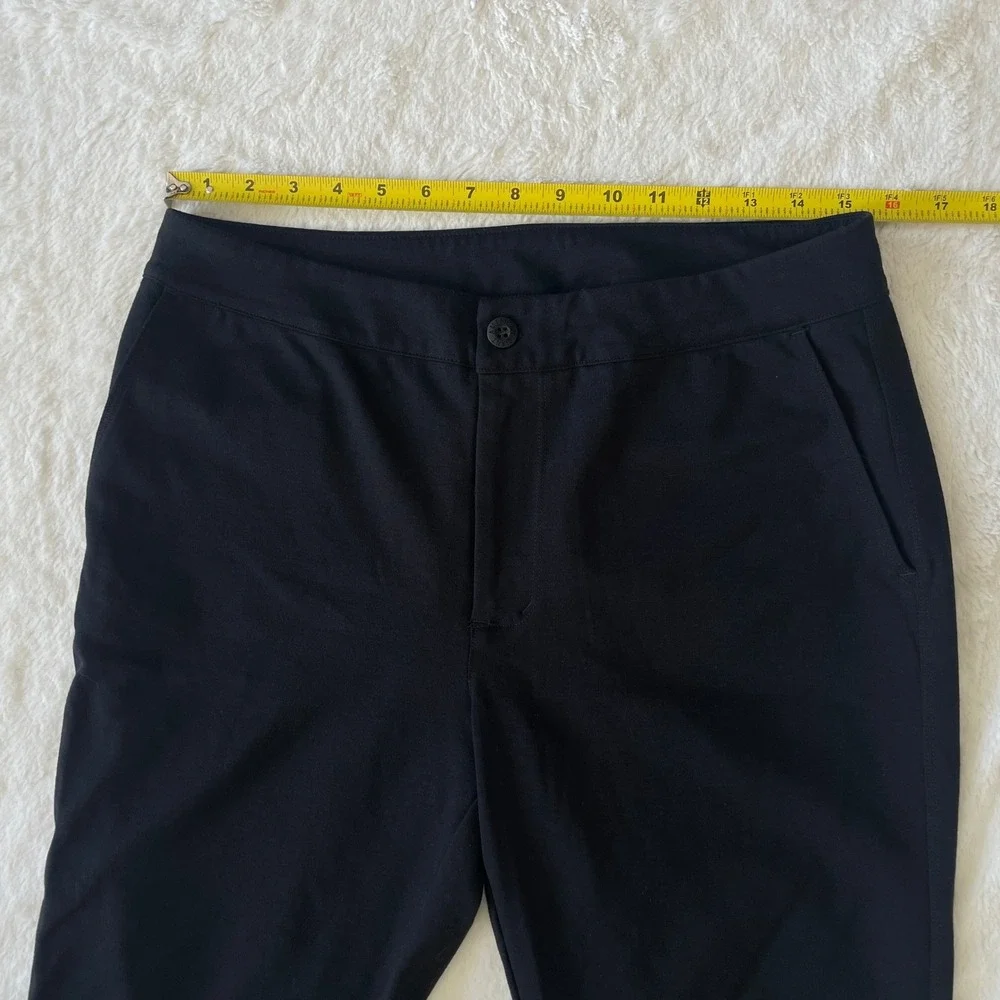 American Giant Black Ponte Pant Straight Leg Trousers Made in USA Size 12 - Picture 8 of 11